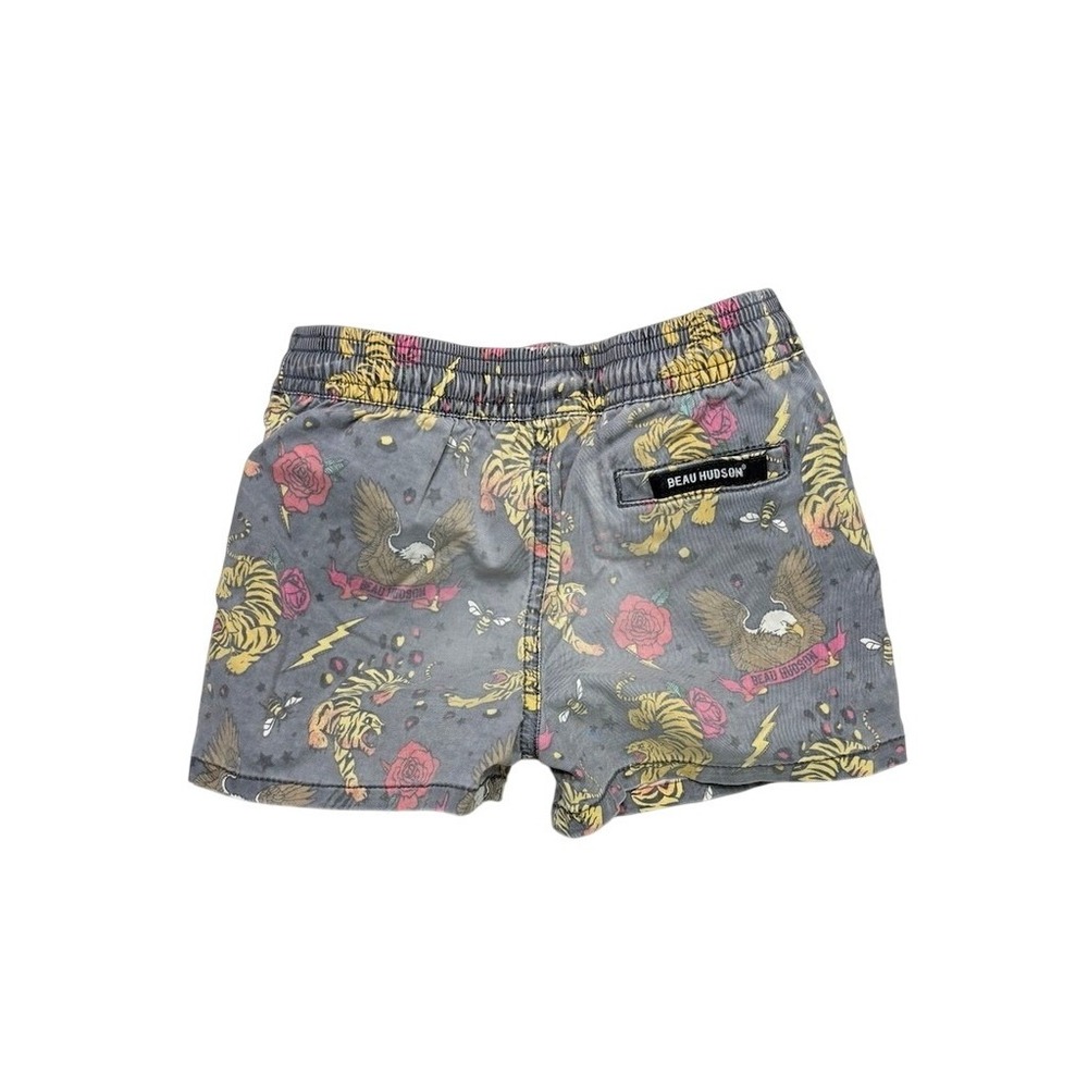 Beau Hudson Tiger Gray Swim Shorts Trunks Toddler 3 Tattoo Beach Poolcore - Picture 2 of 7